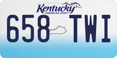 KY license plate 658TWI