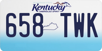 KY license plate 658TWK