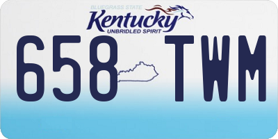 KY license plate 658TWM