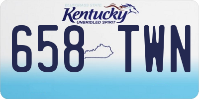 KY license plate 658TWN
