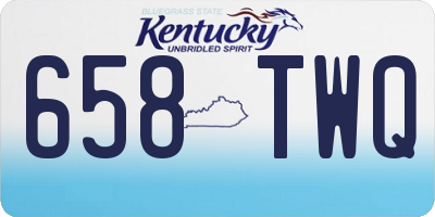 KY license plate 658TWQ