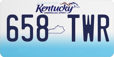 KY license plate 658TWR