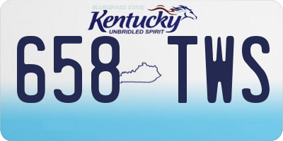 KY license plate 658TWS