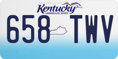 KY license plate 658TWV