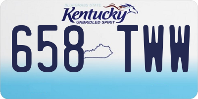 KY license plate 658TWW