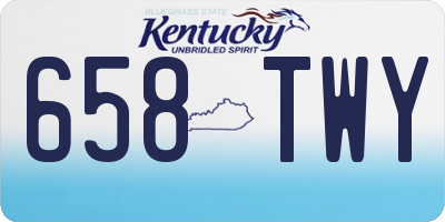 KY license plate 658TWY