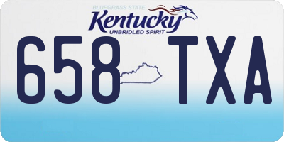 KY license plate 658TXA