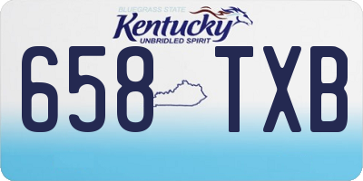 KY license plate 658TXB