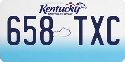 KY license plate 658TXC