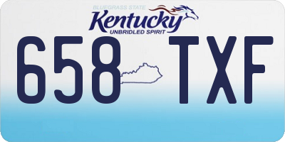 KY license plate 658TXF