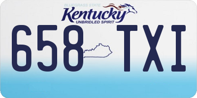 KY license plate 658TXI