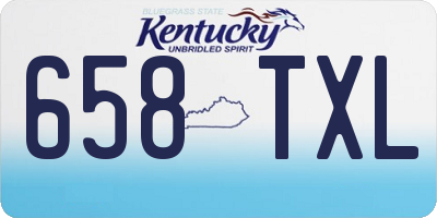 KY license plate 658TXL