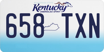 KY license plate 658TXN