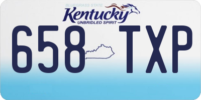 KY license plate 658TXP
