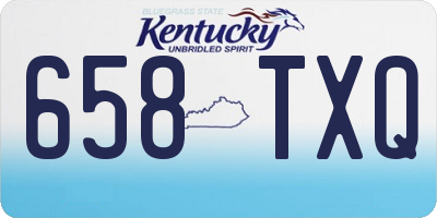 KY license plate 658TXQ