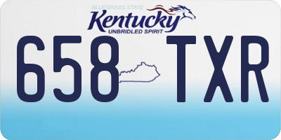 KY license plate 658TXR
