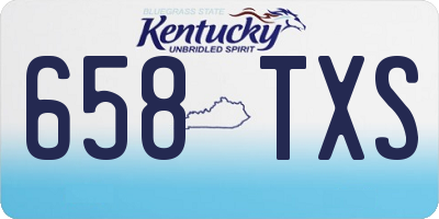 KY license plate 658TXS
