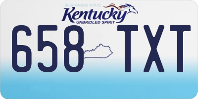 KY license plate 658TXT