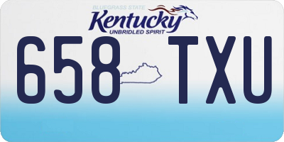 KY license plate 658TXU