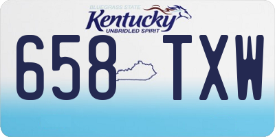 KY license plate 658TXW