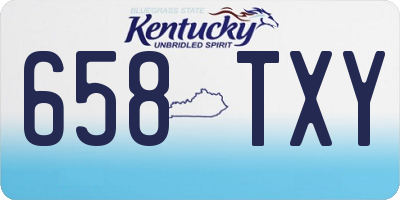 KY license plate 658TXY