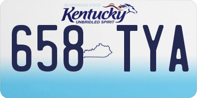 KY license plate 658TYA