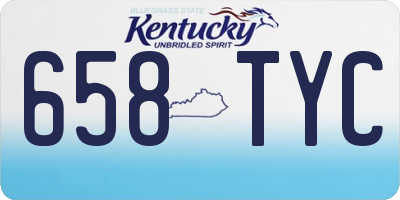 KY license plate 658TYC