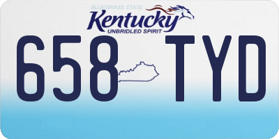 KY license plate 658TYD