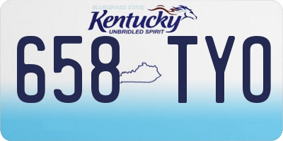 KY license plate 658TYO