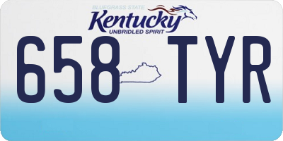KY license plate 658TYR