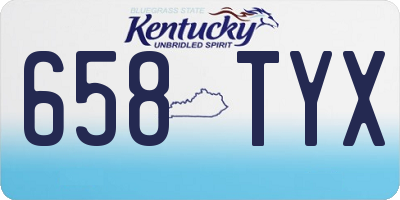 KY license plate 658TYX