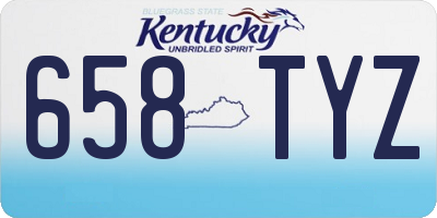 KY license plate 658TYZ
