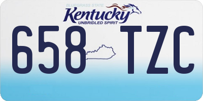KY license plate 658TZC