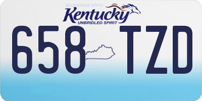 KY license plate 658TZD