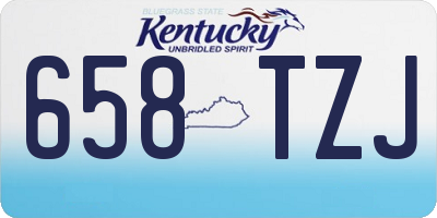 KY license plate 658TZJ