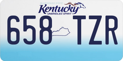 KY license plate 658TZR