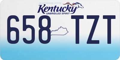 KY license plate 658TZT