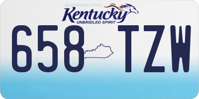 KY license plate 658TZW