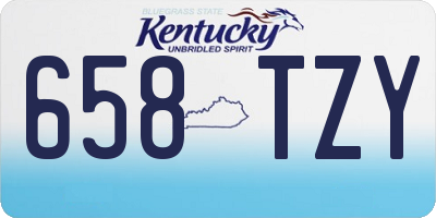 KY license plate 658TZY