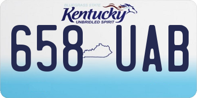 KY license plate 658UAB