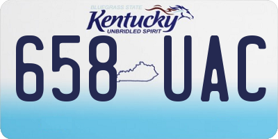 KY license plate 658UAC