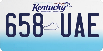 KY license plate 658UAE