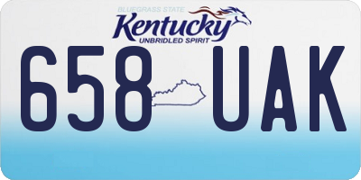 KY license plate 658UAK