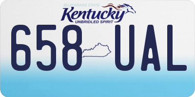 KY license plate 658UAL