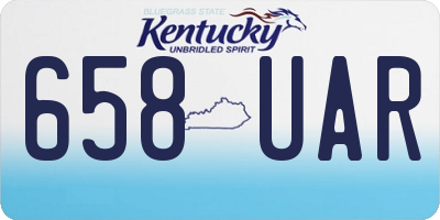 KY license plate 658UAR