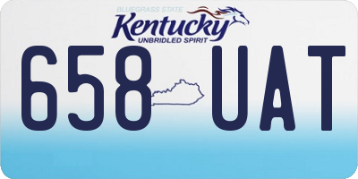 KY license plate 658UAT
