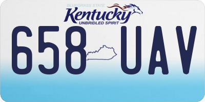 KY license plate 658UAV