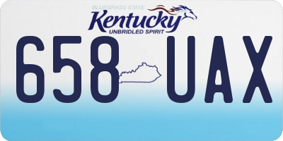 KY license plate 658UAX