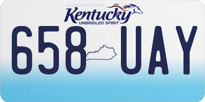 KY license plate 658UAY