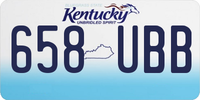 KY license plate 658UBB